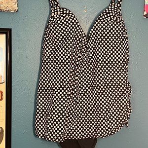 Lane Bryant Skirted One-Piece Swimsuit with Built-In Bra!